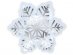 Snowflake small paper plates with silver foiled print 8pcs