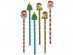 Xmas friends set of pencils with erasers 6pcs