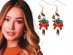 Christmas candy cane earrings