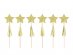 Gold stars with tassels decorative picks 6pcs