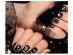 Gold nail stickers with various festive designs great for the New Year's Eve