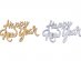 Gold and silver Happy New Year wooden table confetti 10pcs