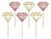 Χρυσά και ροζ χρυσά διαμάντια διακοσμητικές οδοντογλυφίδες