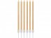 Light gold tall cake candles 6pcs