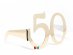 Gold paper glasses with number 50 6pcs
