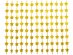 Gold foil curtain with stars 100cm x 200cm