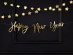 Χρυσή Γιρλάντα Καλλιγραφικά Γράμματα Happy New Year (2μ)