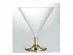 Clear color martini cup with gold color short pedestal for the candy bar