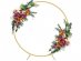 Gold round metallic frame for decoration 150cm