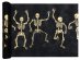 Gold skeletons black table runner 30cm x 500cm