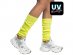 Pair of leg warmers in neon UV yellow color