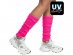 Pair of leg warmers in neon UV pink color