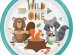 Wild One μικρά χάρτινα πιάτα για πάρτυ με θέμα τα Ζωάκια του Δάσους