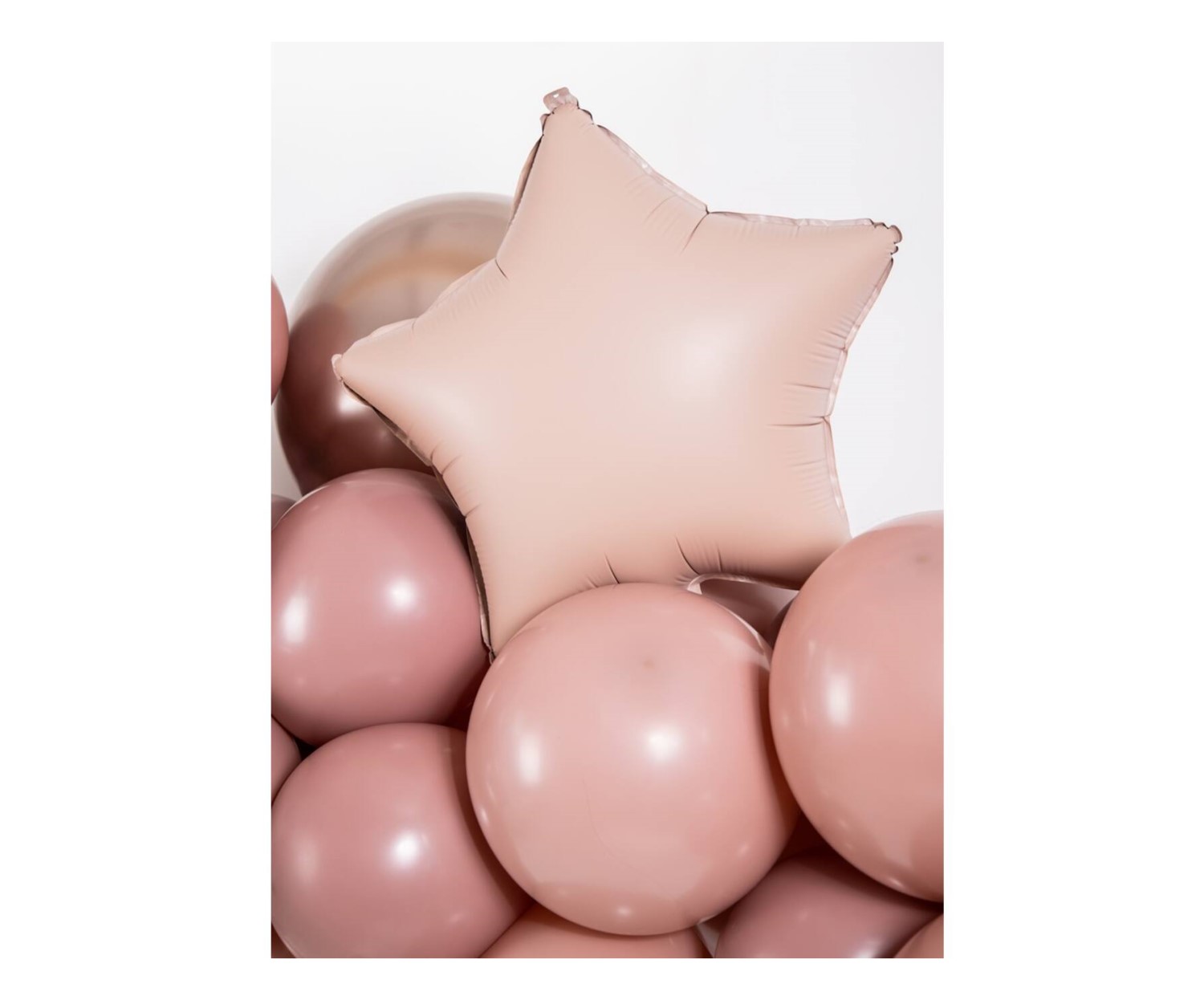 Foil μπαλόνι με σχήμα το αστέρι σε vintage rose χρώμα